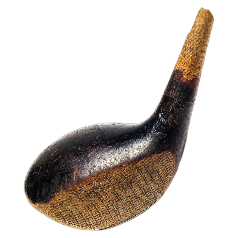 Denny Shute World's Trophy Medalist Spoon Head, vintage hickory golf club builder head, profile and face