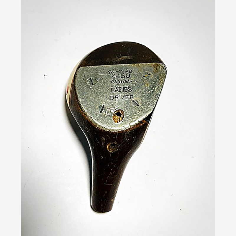 Wilson Ladies Super Stroke De Luxe Fancy Face Driver Head, vintage hickory golf club builder head, detail