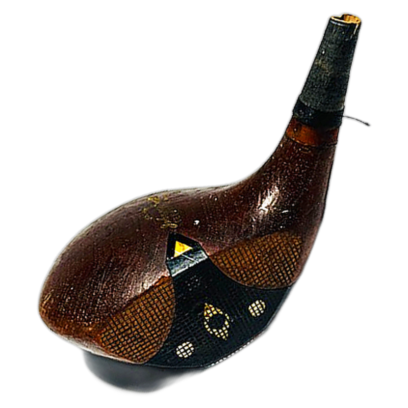 Wilson Johnny Farrell De Luxe Fancy Face Wood Head, vintage hickory golf club builder head, profile and face