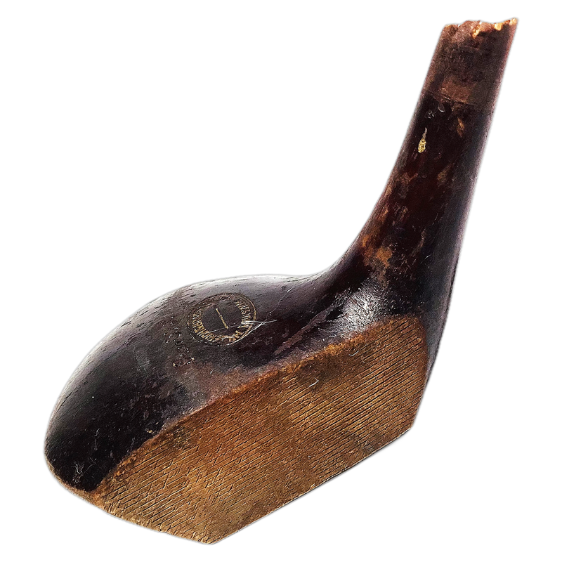 Hillerich & Bradsby Par-X Wood Head, vintage hickory golf club builder head, profile and face