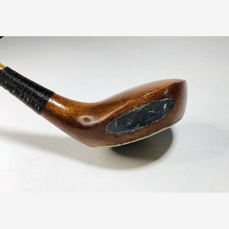 W.J. Lock Wood, vintage hickory golf club, detail view 3