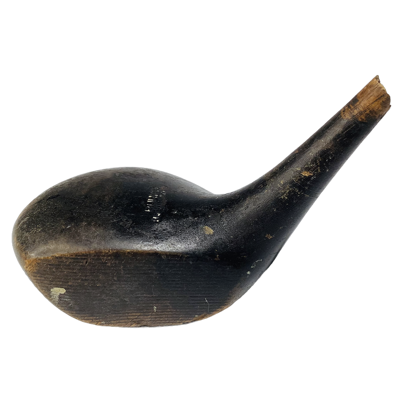 Burke Brio Brassie Head, vintage hickory golf club builder head, profile and face