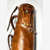 Vintage leather slouch golf bag hickory golf detail