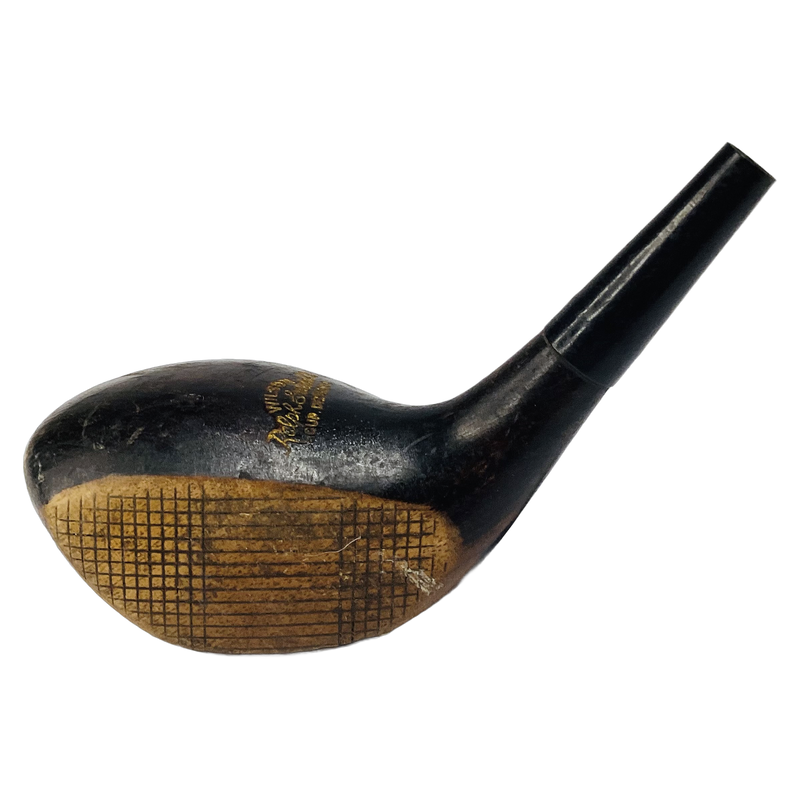 Wilson Ralph Guldahl Cup Defender No. 3 Wood Head, vintage hickory golf club builder head, profile and face