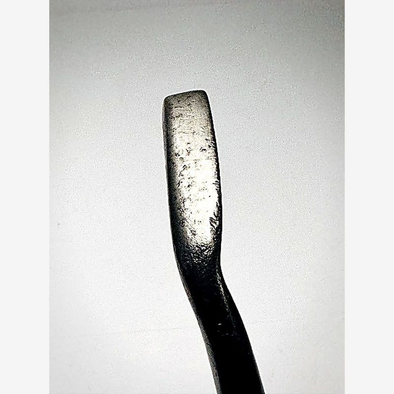 Topline and sole of the vintage Akros jigger, hickory golf iron