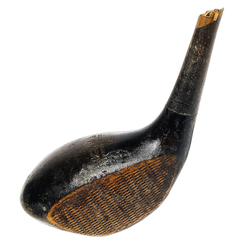 Denny Shute Personal Model HP Wood Head, vintage hickory golf club builder head, profile and face