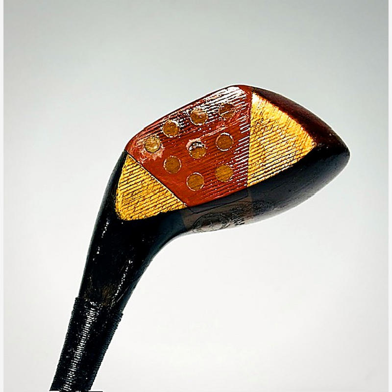 Par X driver striped dotted fancy-face, hickory golf