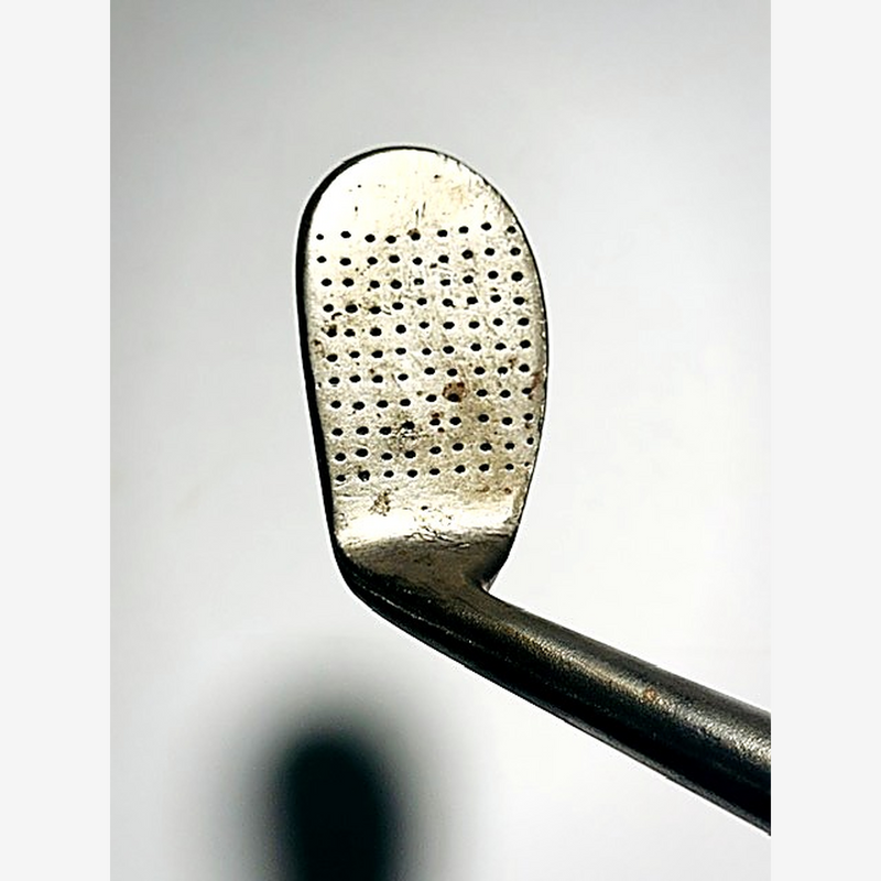 Spalding mashie niblick hickory golf iron, sole and back