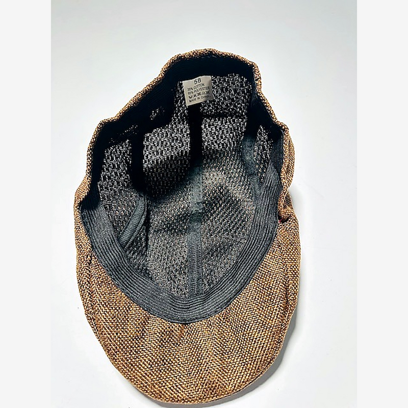 Classic Flat Cap — Brown Weave Pro Shop Hat