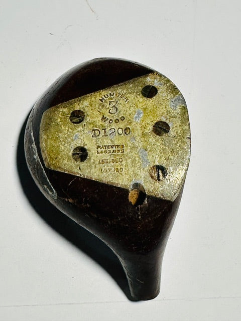 A.G. Spalding Bros Fancy Face 3-Wood vintage hickory golf