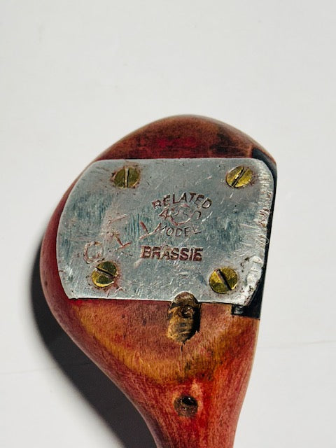 Wilson 4250 Fancy Face Brassie vintage hickory golf