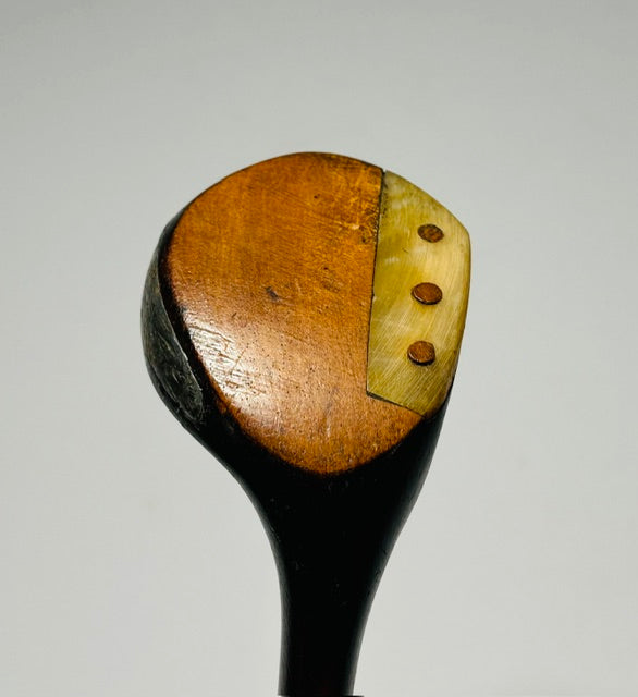 B. Sayers splice-neck driver, vintage hickory golf collector wood