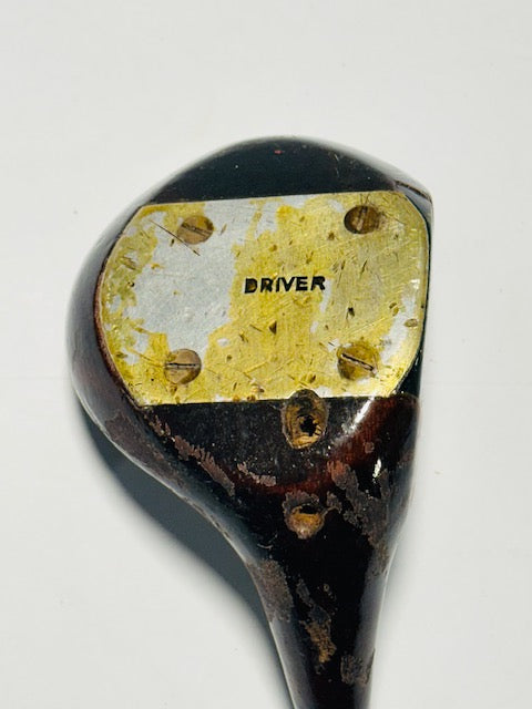 Wilson Matched Model fancy face driver head, vintage hickory golf club builder head