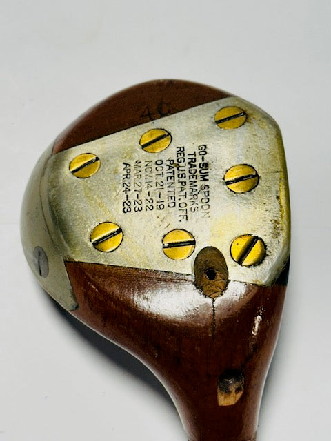 MacGregor Go-Sum spoon head, vintage hickory golf club builder head