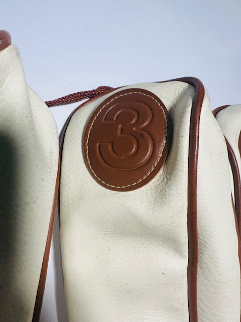 Coach Vintage Leather Headcover Set by Daiwa | Hickory Golf 1, 3 & Blank