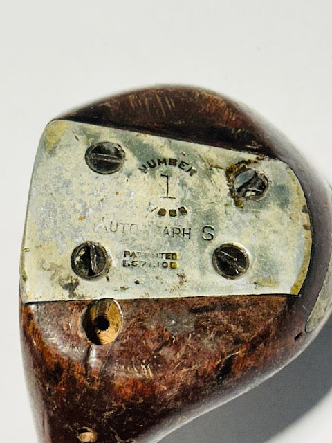 Spalding & Bros fancy face driver head 12 degree, left-handed, vintage hickory golf club builder head