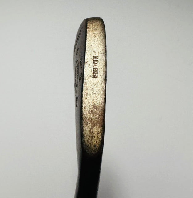 Spalding Gold Medal mid-iron, vintage hickory golf iron