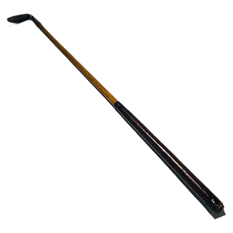 Spalding deep-groove M-9 niblick hickory golf club, full length view