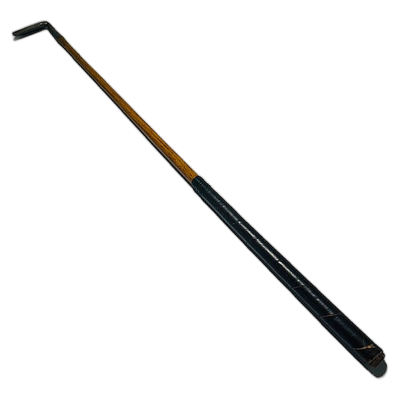Burke Standard X68 Rib-Face Mashie hickory golf club, full view