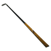 Spalding thistle mark mid-iron, full length view of the vintage hickory golf club with tan leather grip