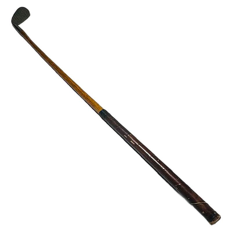 Arroflite Rustless Mashie Niblick, Ribbed Face – vintage hickory golf iron, full club