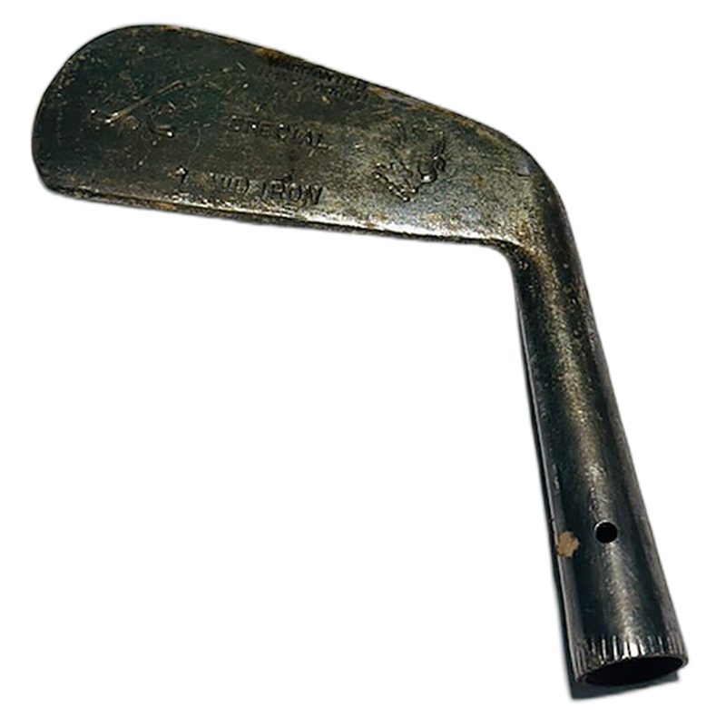 Far and Sure Special 1 Mid-Iron Head hickory golf iron head, full view