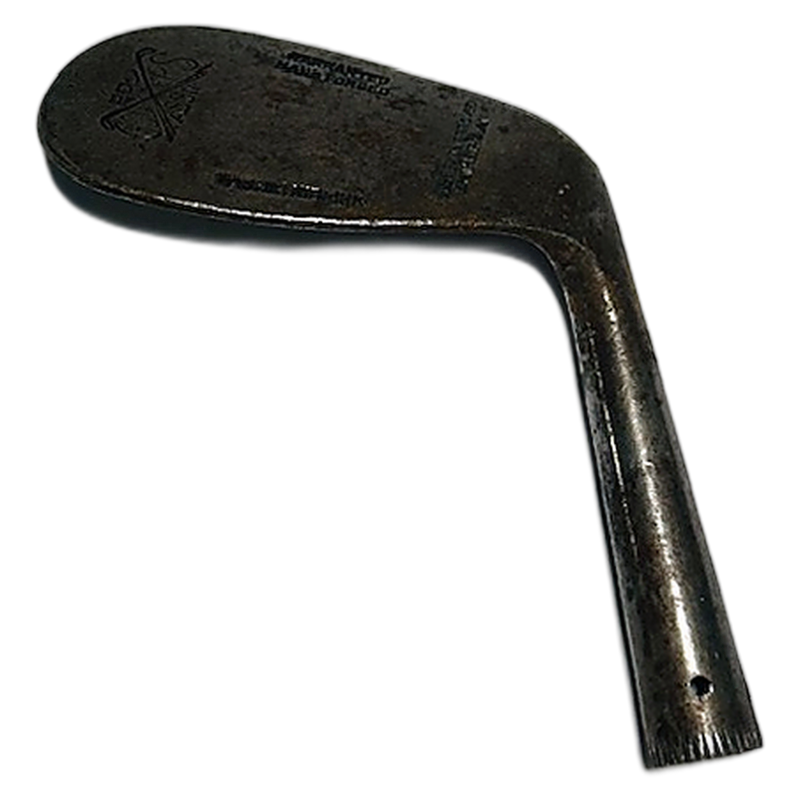 Pro Golfers' Association Mashie Niblick Head hickory golf iron head, full view