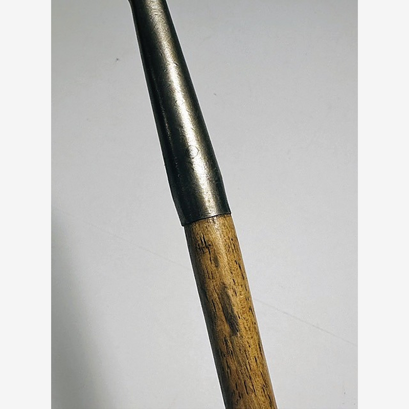 W Gibson driving iron hickory golf, hosel and shaft repair detail