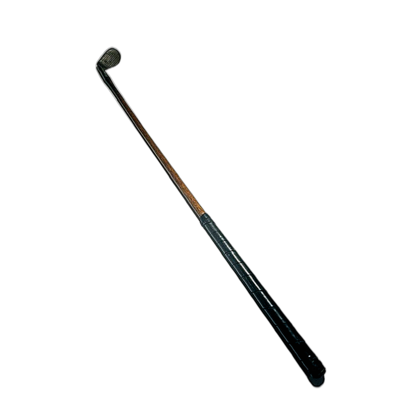 Spalding mashie niblick hickory golf iron, full-length view