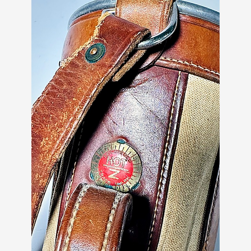 Hot-Z 1930s canvas golf bag hickory golf detail