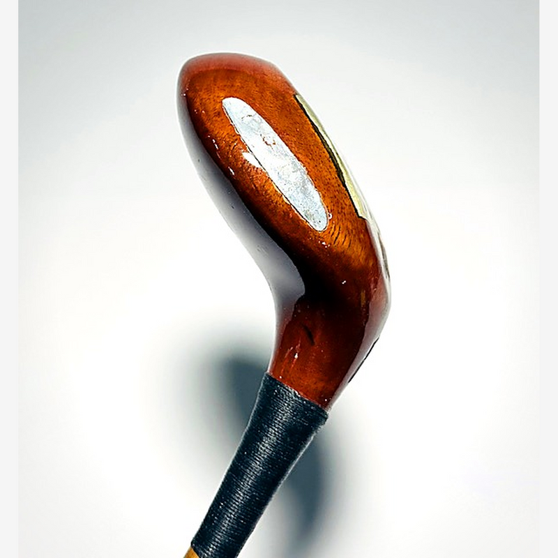 MacGregor 50 brassie hickory golf head profile address view