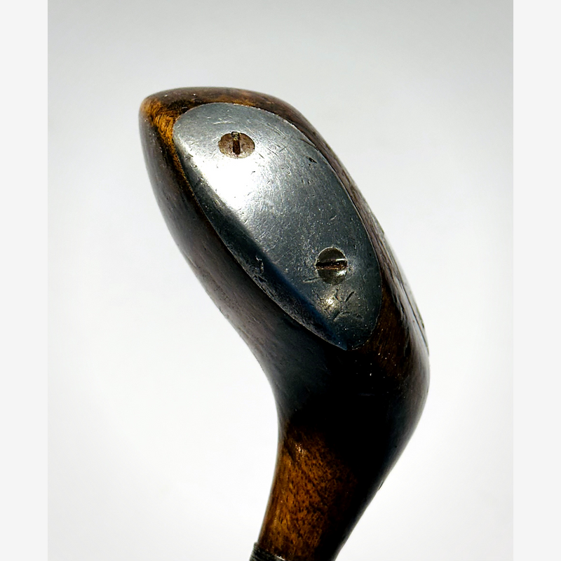 Burke Golfrite pewter sole toe angle, hickory golf