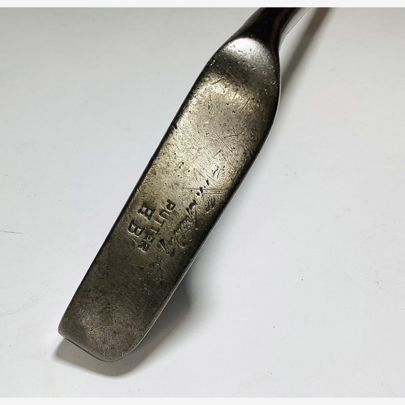 Spalding Bros. HB Blade Putter, vintage hickory golf club, detail view 3