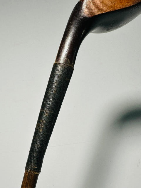 B. Sayers splice-neck driver, vintage hickory golf collector wood