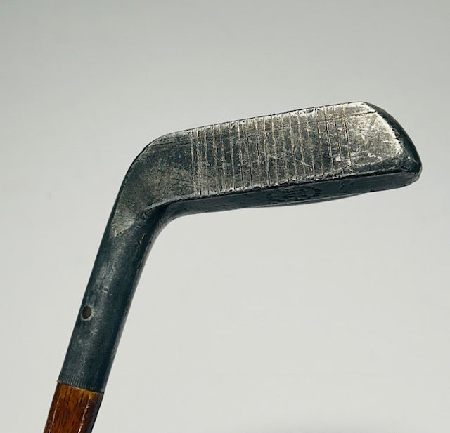 Mills James Floyd Ray Model putter hickory golf aluminum head face at address