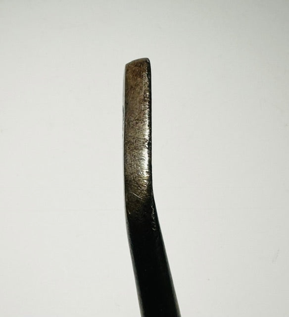 R. Forgan & Son smooth face iron, Prince of Wales plume, vintage hickory golf iron