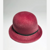 Burgundy Cloche — Floral Trim Pro Shop Hat — hickory golf, view 2