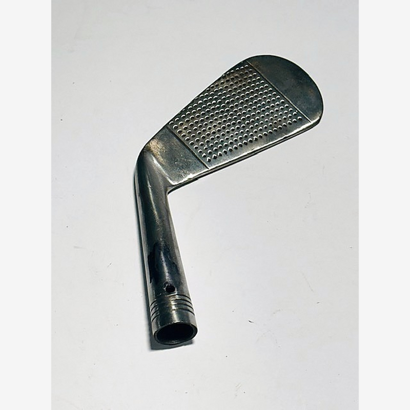 Burke Grand Prize mid-iron head hickory golf, face and open hosel