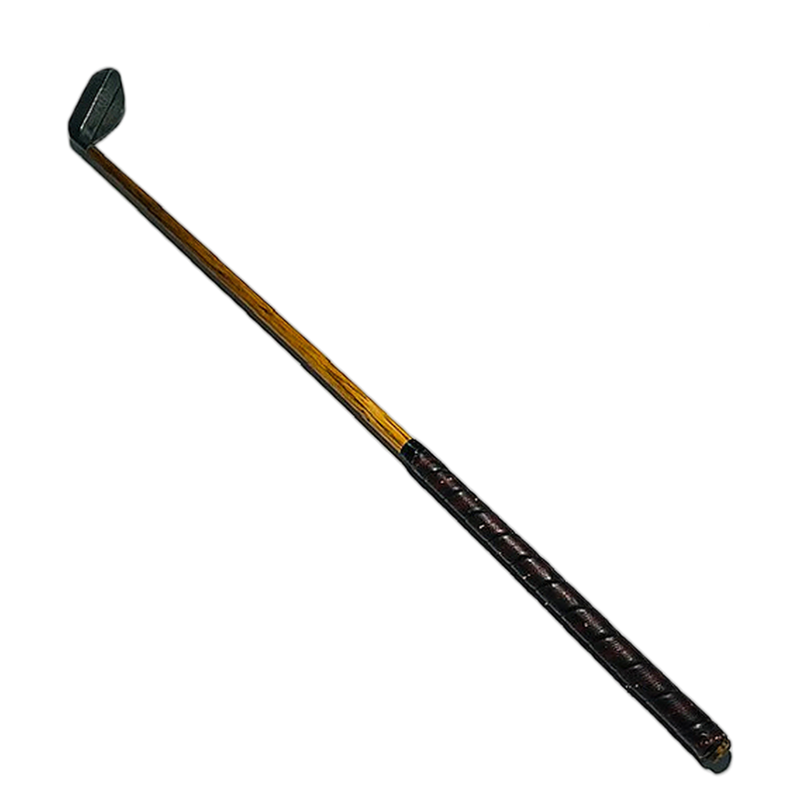 The New Mills Ray model putter hickory golf club full length view