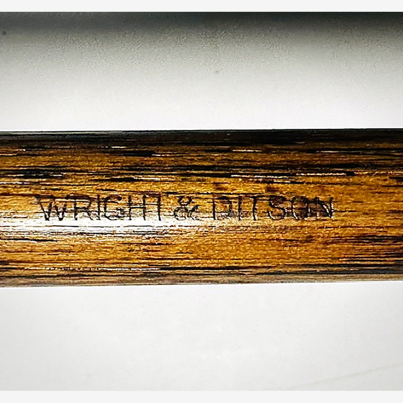 Wright & Ditson hickory shaft stamp detail