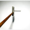 Alignment rod top view on hickory golf training putter