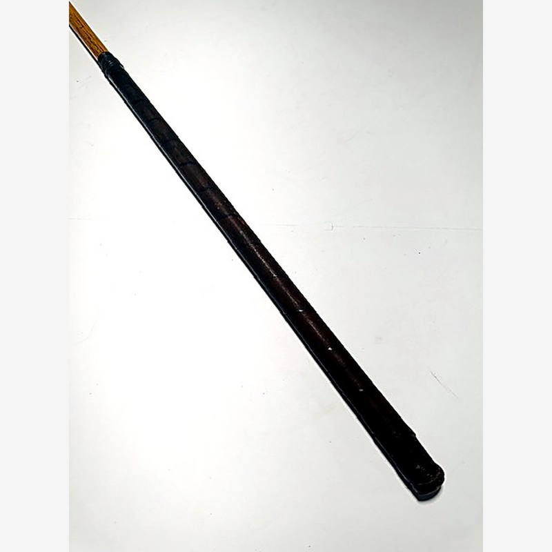 Leather grip on George Nicoll hickory golf putter