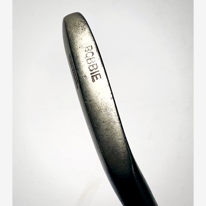 BOBBIE stamp on the topline of the MacGregor hickory iron, vintage hickory golf