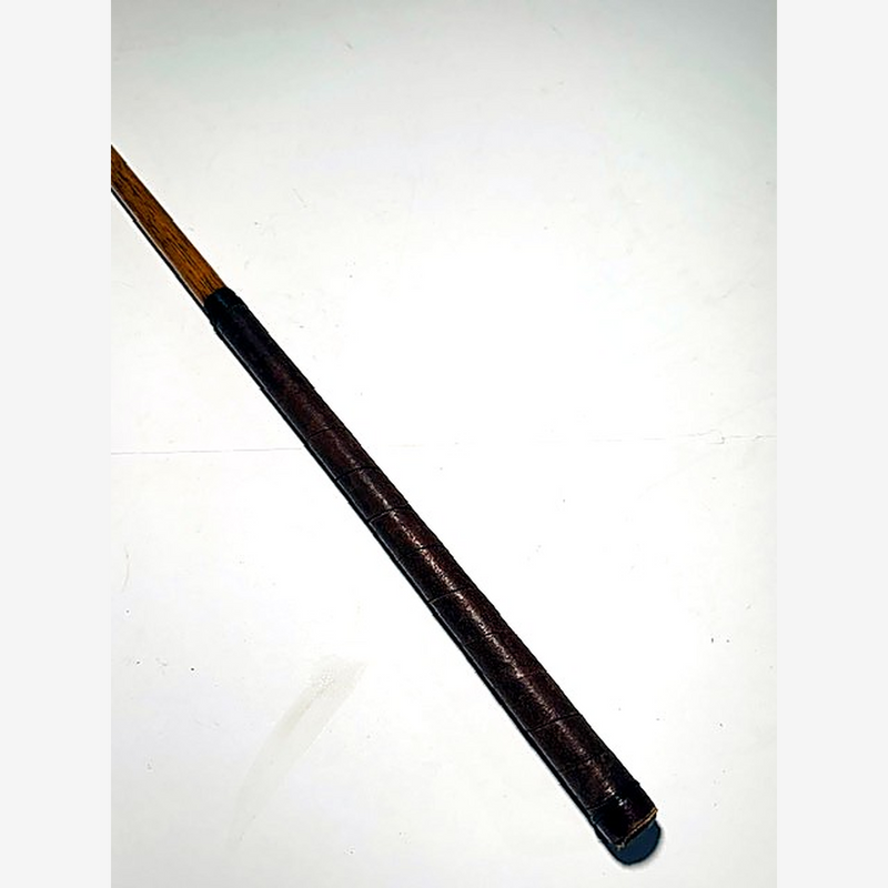 Leather wrap grip on the W. Gibson Monel Special hickory putter