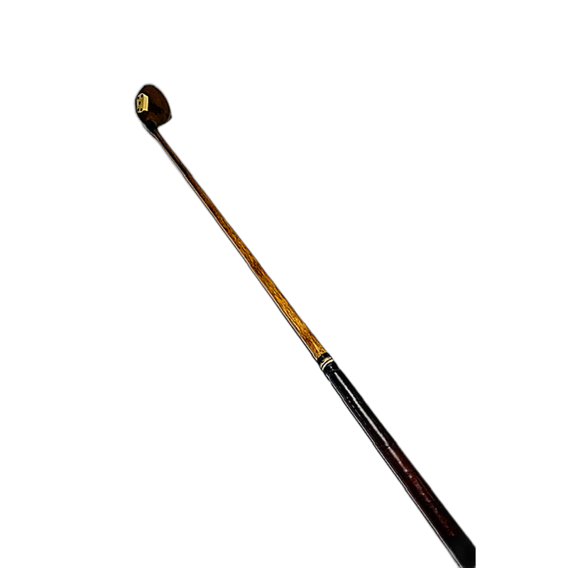 Louis Berrien fancy face vintage hickory golf driver, full club view