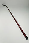 Period wrapped leather grip on the Fairy Crest spade mashie hickory shaft