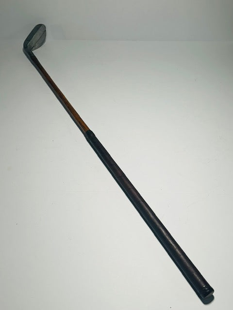 Mills Ray Model putter hickory golf, full club with hickory shaft and leather grip
