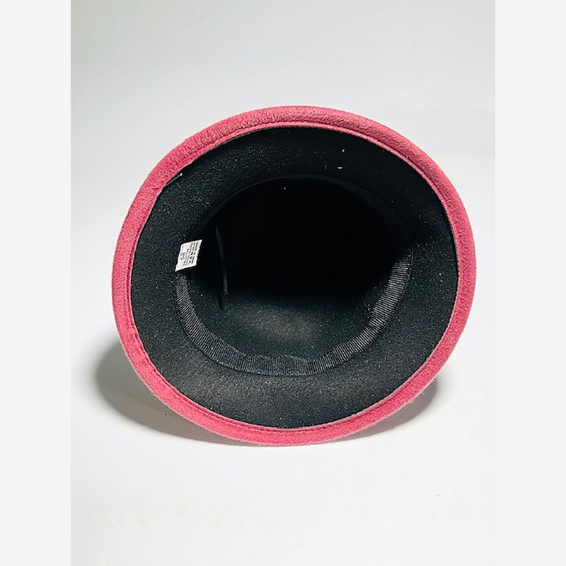Burgundy Cloche — Floral Trim Pro Shop Hat — hickory golf, view 3