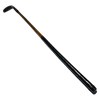 J. Gourlay Carnoustie offset blade putter, full length view of the hickory golf club with black wrap grip