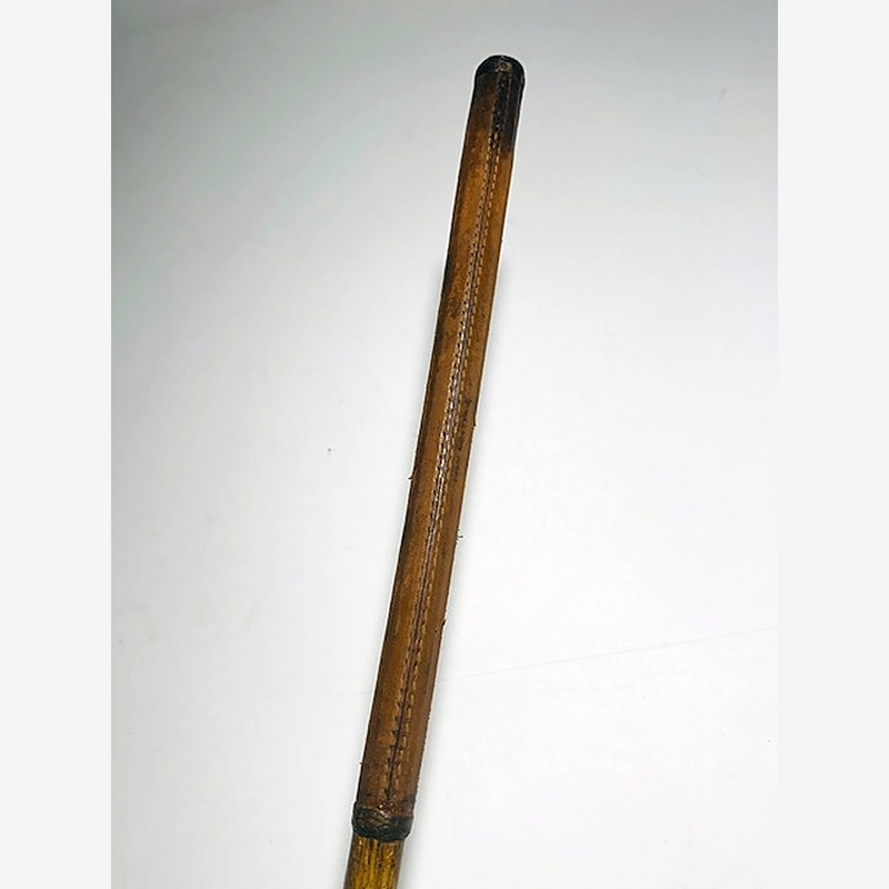 W Gibson driving iron hickory golf, full hickory shaft view